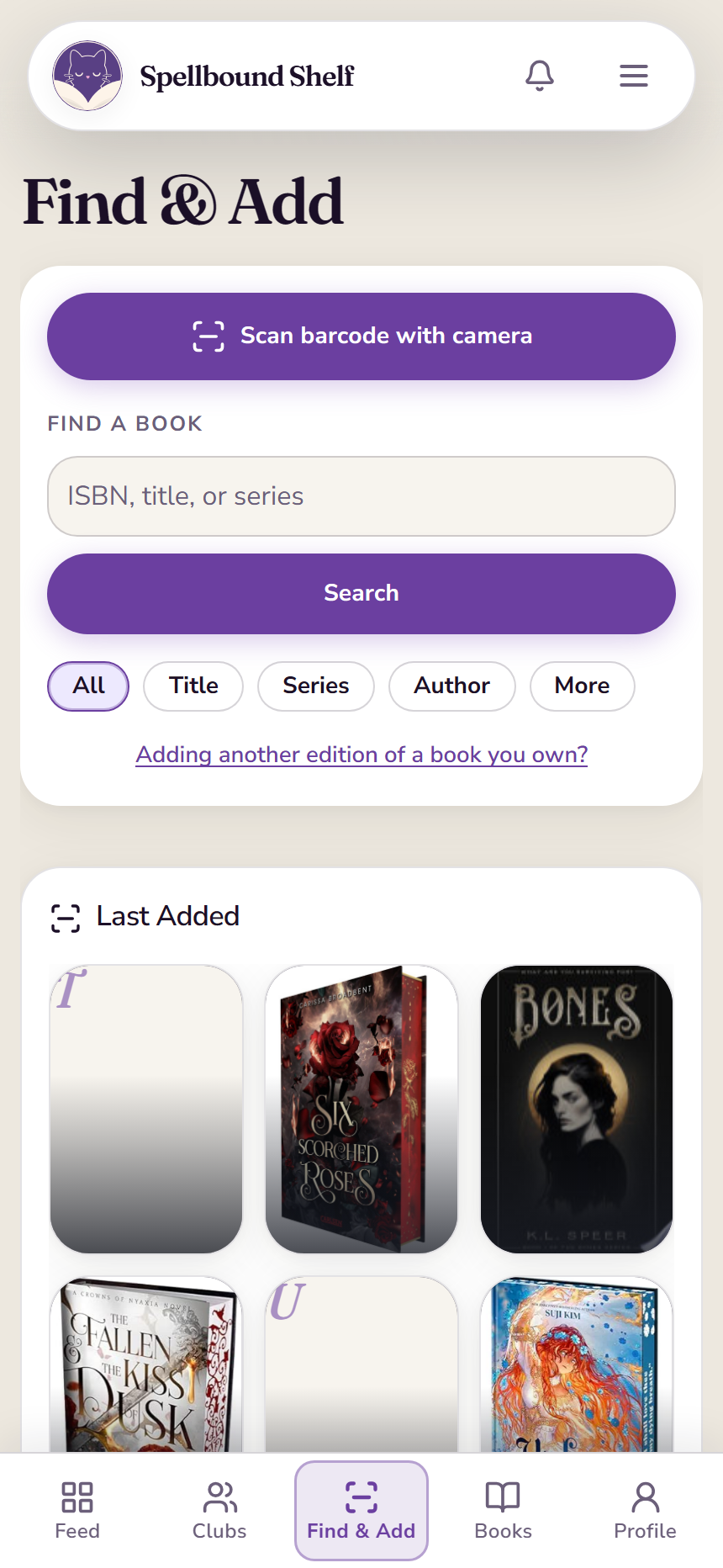 Spellbound Shelf ISBN scanner